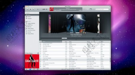 苹果电脑音乐播放界面PSD素材