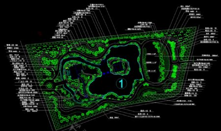 上海松江某公园规划种植设计图图片