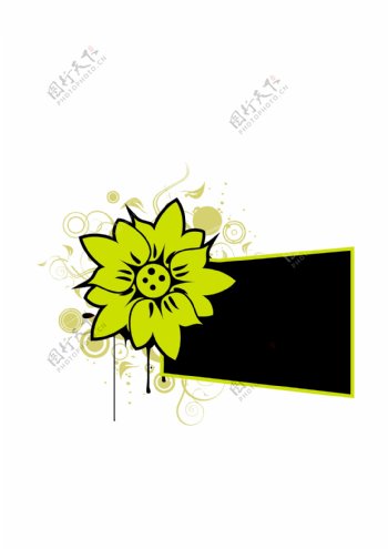 大黄花朵黑板
