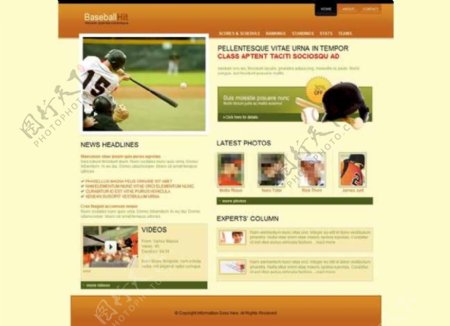 棒球运动训练网页模板