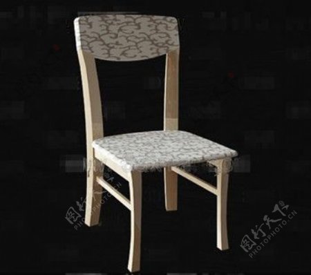 织物图案的垫木椅