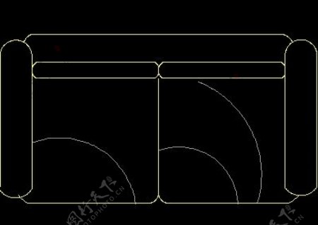 沙发平面图块cad家具图块素材20080918更新42