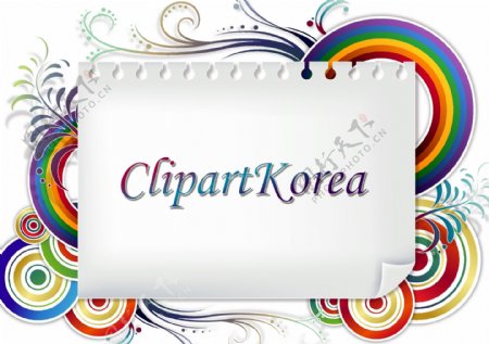 韩国创意底纹边框缤纷便签纸图片