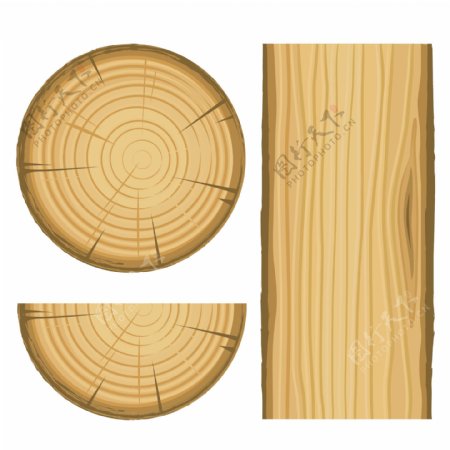 各种木板木纹矢量图