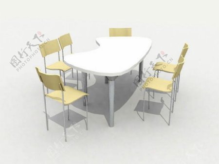 漂亮的桌椅3d模型家具图片73