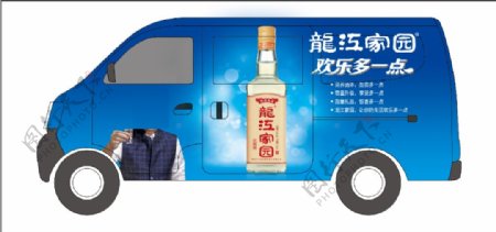 龙江家园面包车车身广告