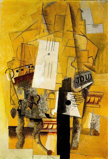 1914Legu淇絠don西班牙画家巴勃罗毕加索抽象油画人物人体油画装饰画