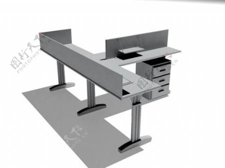 办公家具办公桌3d模型3d素材模板25