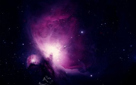 银河紫色炫光图片