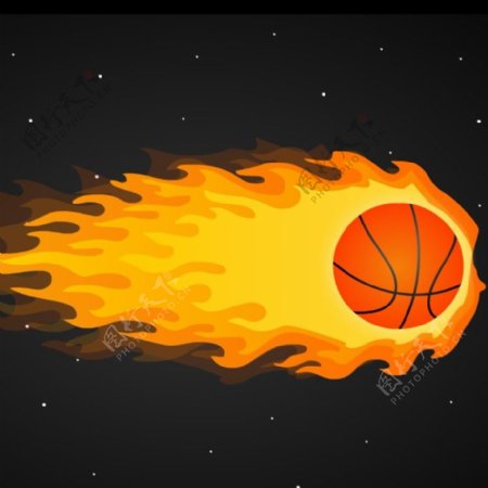 篮球火动画flash素材