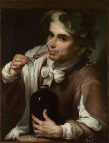 一个年轻人饮酒图片