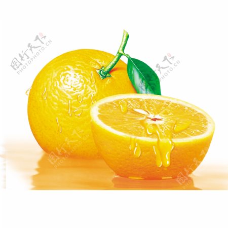 橙汁上橙子已抠好图片