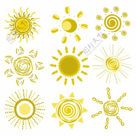 黄色太阳图标