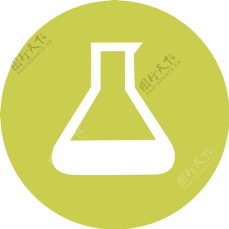 淡色背景化学瓶图标