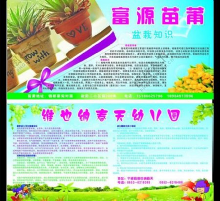 植物栽培儿童教育海报图片