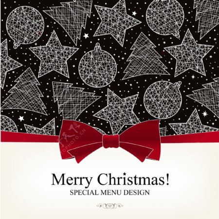 圣诞西餐厅菜单封面图片