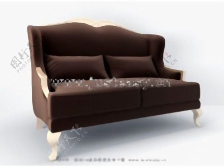 褐色的沙发沙发面料双人沙发欧式家具