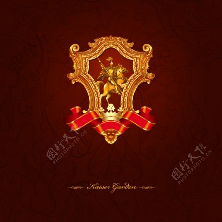 古典徽章绸带logo图片