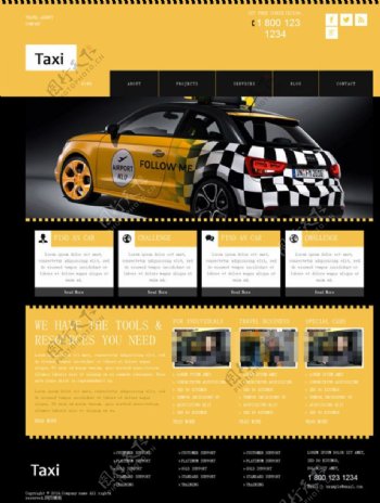 计程车企业网站模板图片