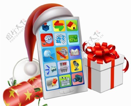 手机圣诞背景图片