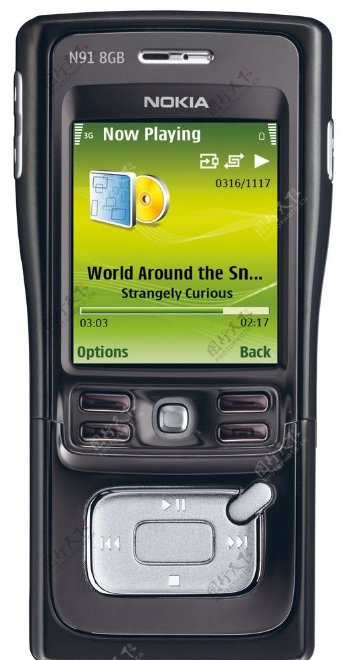 诺基亚N91手机正面图片