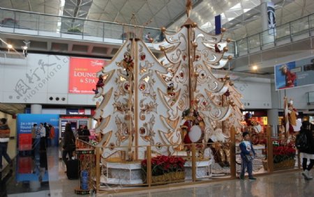 香港机场圣诞图片