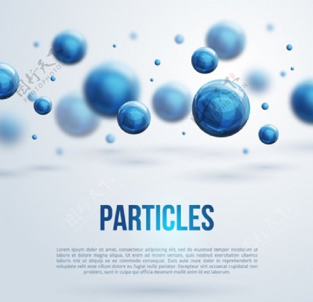 矢量蓝色科技气泡背景EPS图片