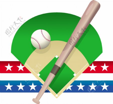 棒球运动美国运动卡通垒球图片