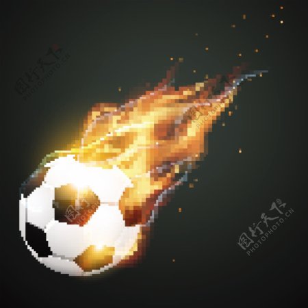 动感火焰足球图片