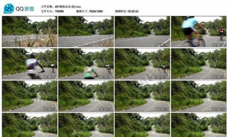 山地自行车高清实拍视频素材