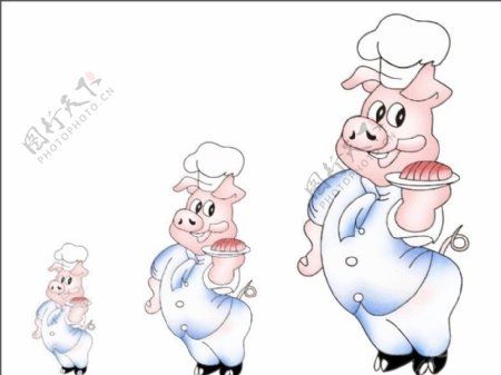 厨师猪LOGO骨里香标志图片