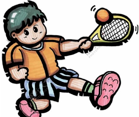 网球卡通人物图片