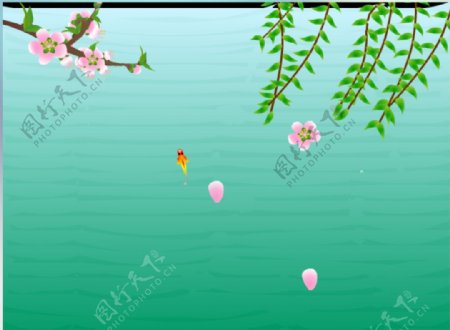 碧波荡漾的春水flash动画
