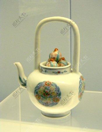 上海博物馆古茶壶摄影特写图片