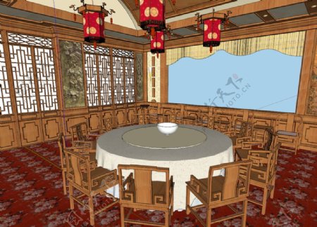 中式宴会厅图片