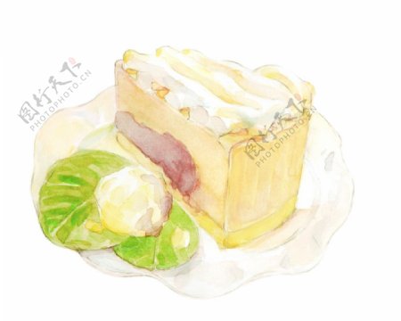 蓝莓香草蛋糕图片