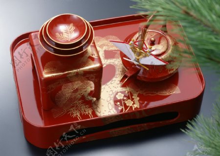 日本贺年茶具图片