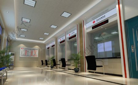 银行大厅模型图片