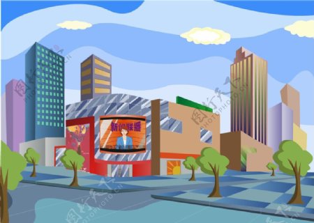 城市动画场景图片