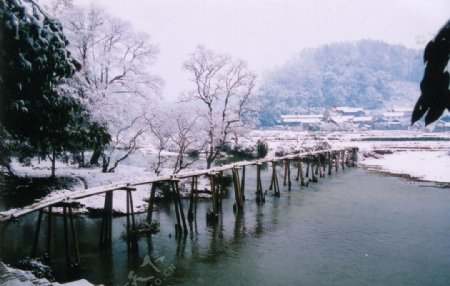 红军桥冬韵图片