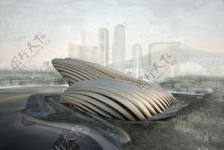 釜山歌剧院建筑概念设计方案图片