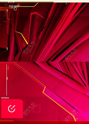红色梦幻科技空间背景抽象图片