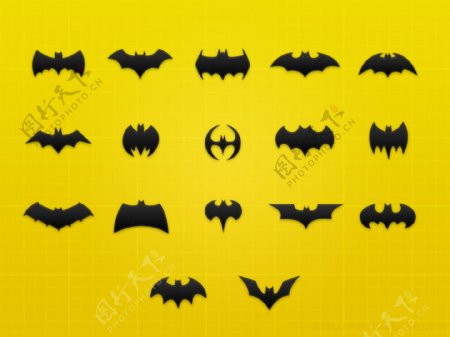 ps分层蝙蝠侠标志图片