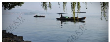 宽屏杭州西湖苏堤图片