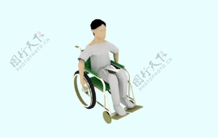 轮椅男人图片