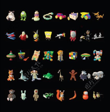 40个精品玩具模型3dmax源文件带贴图图片