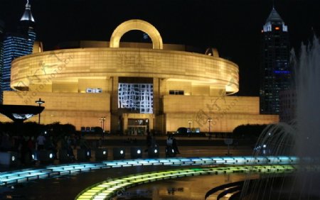 上海博物馆夜景图片