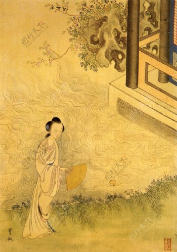 红楼梦人物国画人物名著人物古典女性金陵十二钗薛宝钗图片