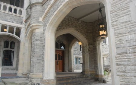 加拿大古堡门廊图片