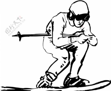 滑雪的运动员图片